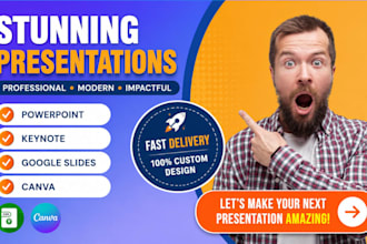 design a business presentation, marketing presentation, sales, pitch deck