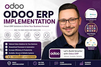 odoo erp implementation, customization, crm, accounting and module development
