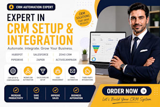 setup hubspot salesforce zoho pipedrive zapier CRM integration activecampaign