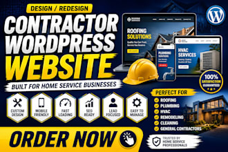 design construction, contractor, hvac, roofing, remodeling, plumbing website