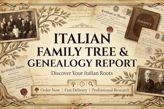 create your italian family tree and genealogy report