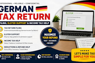 do german tax return filing, elster support, and income tax help