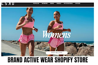 design activewear shopify store clothing website activewear store fashion store