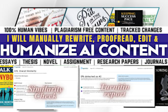 humanize ai content proofread edit paper novel rewrite ai content pass detector