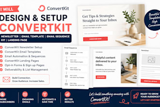 convertkit newsletter convertkit email template email sequence kit landing page