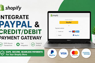 integrate shopify paypal credit debit payment gateway into your shopify store