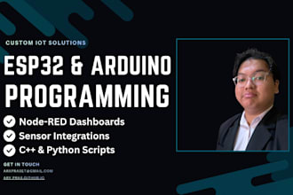 write arduino, esp32, and python code for your iot projects
