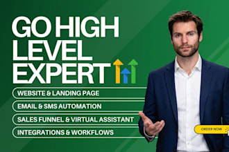 be your gohighlevel expert gohighlevel website setup email automation workflow