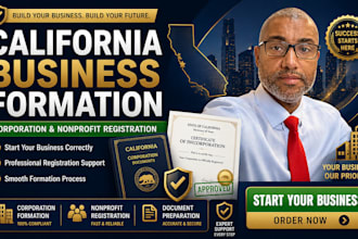 assist with california corporation formation and nonprofit registration