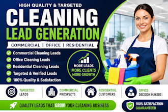 generate commercial cleaning leads,office cleaning, residential cleaning website