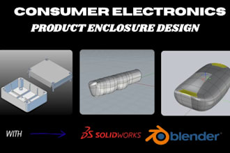 create product enclosure and solidworks cad model for consumer electronic device
