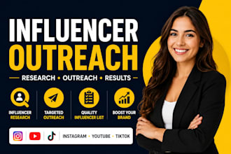 influencer outreach, influencer research and influencer marketing