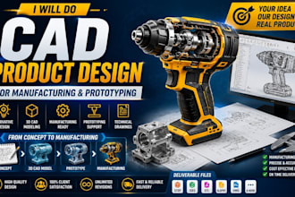do cad product design for manufacturing and prototyping