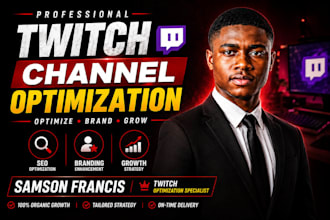 optimize your twitch channel for growth, branding, and SEO