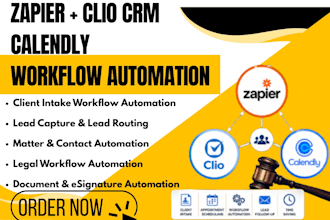 setup zapier integration clio CRM for client intake calendly workflow automation