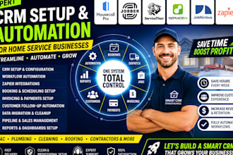 setup housecall pro jobber CRM servicetitan servicem8 jobnimbus CRM automation