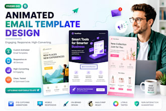 create custom UI animation HTML email template
