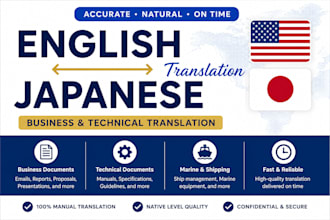 translate english to japanese and japanese to english professionally