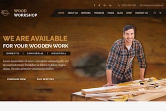 furniture website, home decor woodwork website business website on wordpress