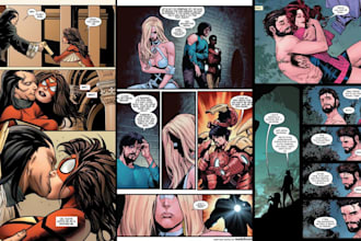 comic book illustration nsfw comic, erotic graphic novel webcomic sequential art
