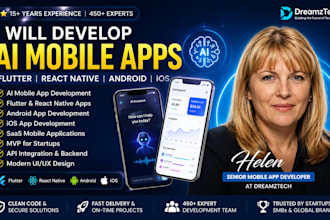 develop ai mobile app flutter react native android ios application in 14 days