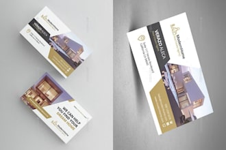 design premium real estate business card for realtors and brokers