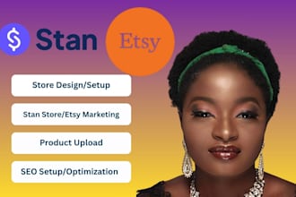 setup stan store, etsy shop, product listing, stan store digital products upload