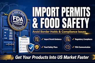be fda US agent and do fsvp compliance for food, supplement and cosmetic imports