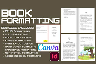 format ebook, kindle, paperback, epub, lulu book formatting using adobe indesign