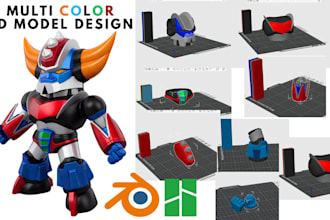design paint split multicolor 3d model stl to 3mf for bambu prusa 3d printing