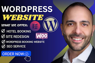 design wordpress booking website, hotel booking and redesign wordpress booking