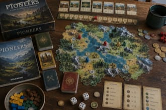 design board game card game tabletop game box and rulebook