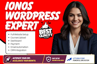 build ionos wordpress website, redesign ionos website, woocommerce and elementor