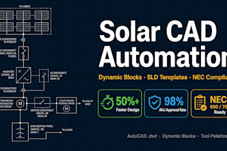 solar cad automation dynamic blocks nec templates