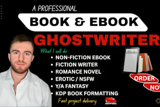ghostwrite cozy mystery, paranormal romance mafia novel or erotic nsfw story