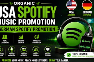 do organic USA spotify music promotion german spotify promotion