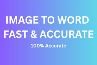 retype images or scanned documents into word accurately