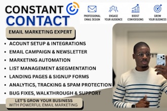 design and manage constant contact email marketing campaigns