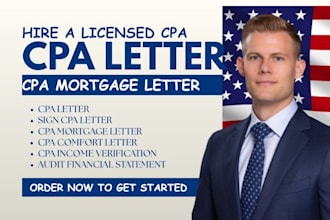 prepare audited financials and verify as licensed CPA