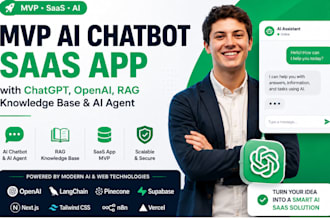 build mvp ai chatbot saas app with chatgpt rag knowledge base ai agent openai