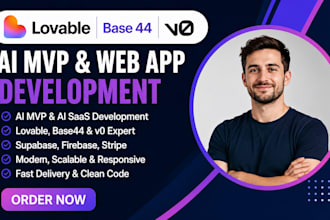 be your lovable developer, build ai mvp, ai web app using base44 v0 lovable bolt