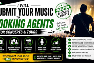 submit your music to booking agents for concerts and tours