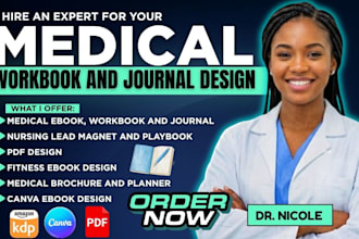 design medical workbooks,flashcards,KDP journals, planners,PDF lead magnet