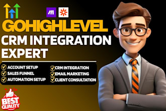 gohighlevel with zapier make n8n salesforce hubspot and API CRM integrations