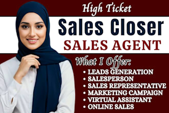 act as your high ticket sales closer and appointment setter tech agencies