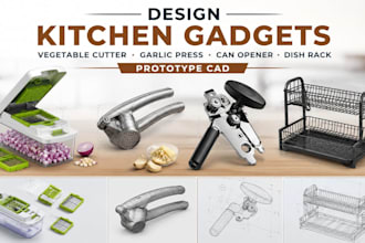 design vegetable cutter garlic press can opener dish rack prototype cad