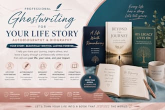 ghost write your memoir biography or auto biography as ebook ghost writer