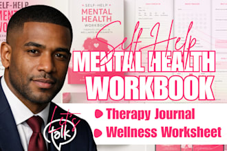design self help mental health workbook therapy journal wellness worksheet