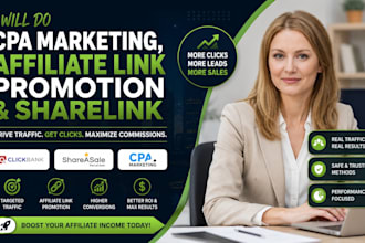 do cpa marketing, affiliate link promotion and sharelink