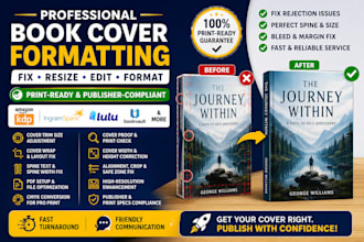 fix KDP rejected cover, resize amazon KDP, ingramspark lulu paperback book cover